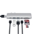 PRO HUB USB-C CON 4K HDMI + USB-C + CARD READER SILVER-3