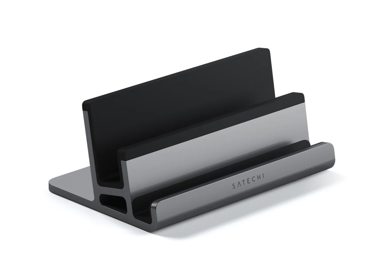 STAND VERTICALE DOPPIO PER LAPTOP IN ALLUMINIO SPACE GRAY