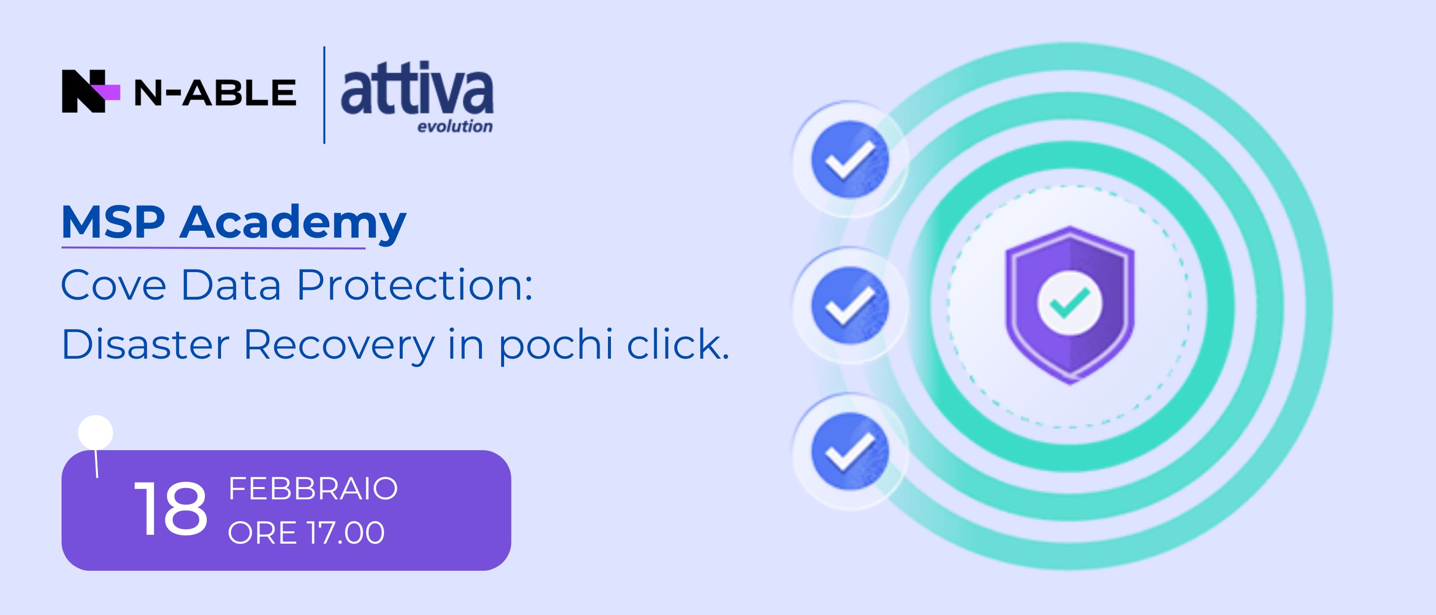 Cove Data Protection: Disaster Recovery in pochi click