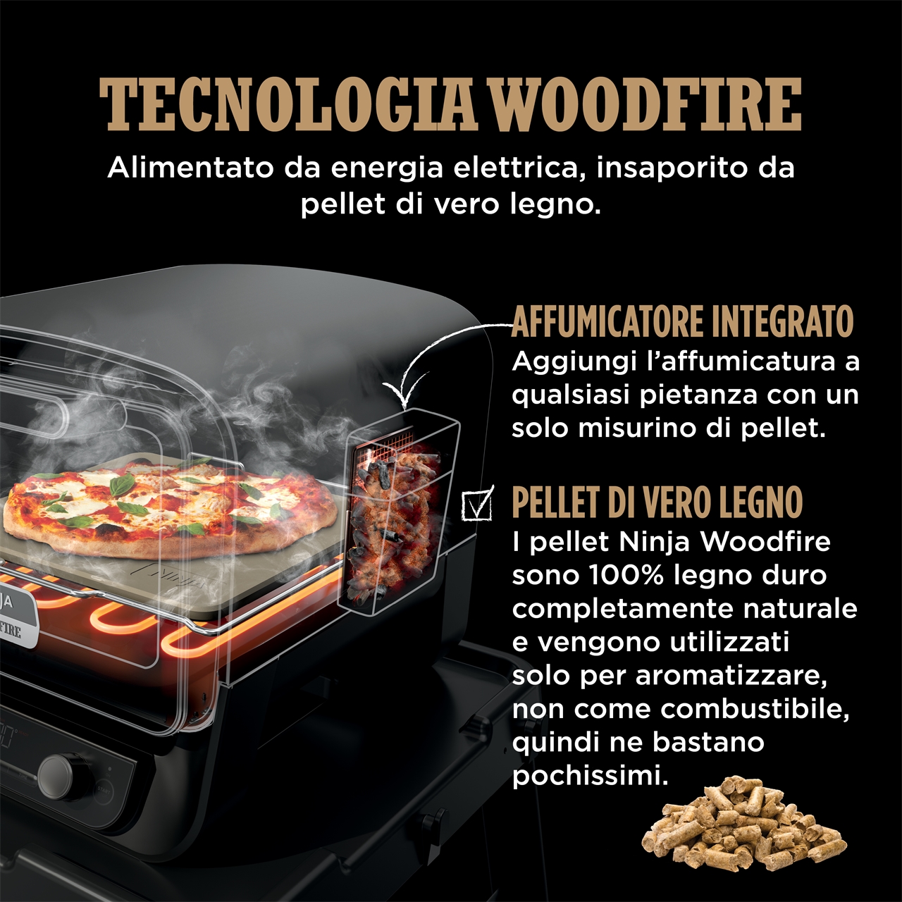 FORNO ELETTRICO DA ESTERNO PER PIZZA E ARROSTI NINJA WOODFIRE-18