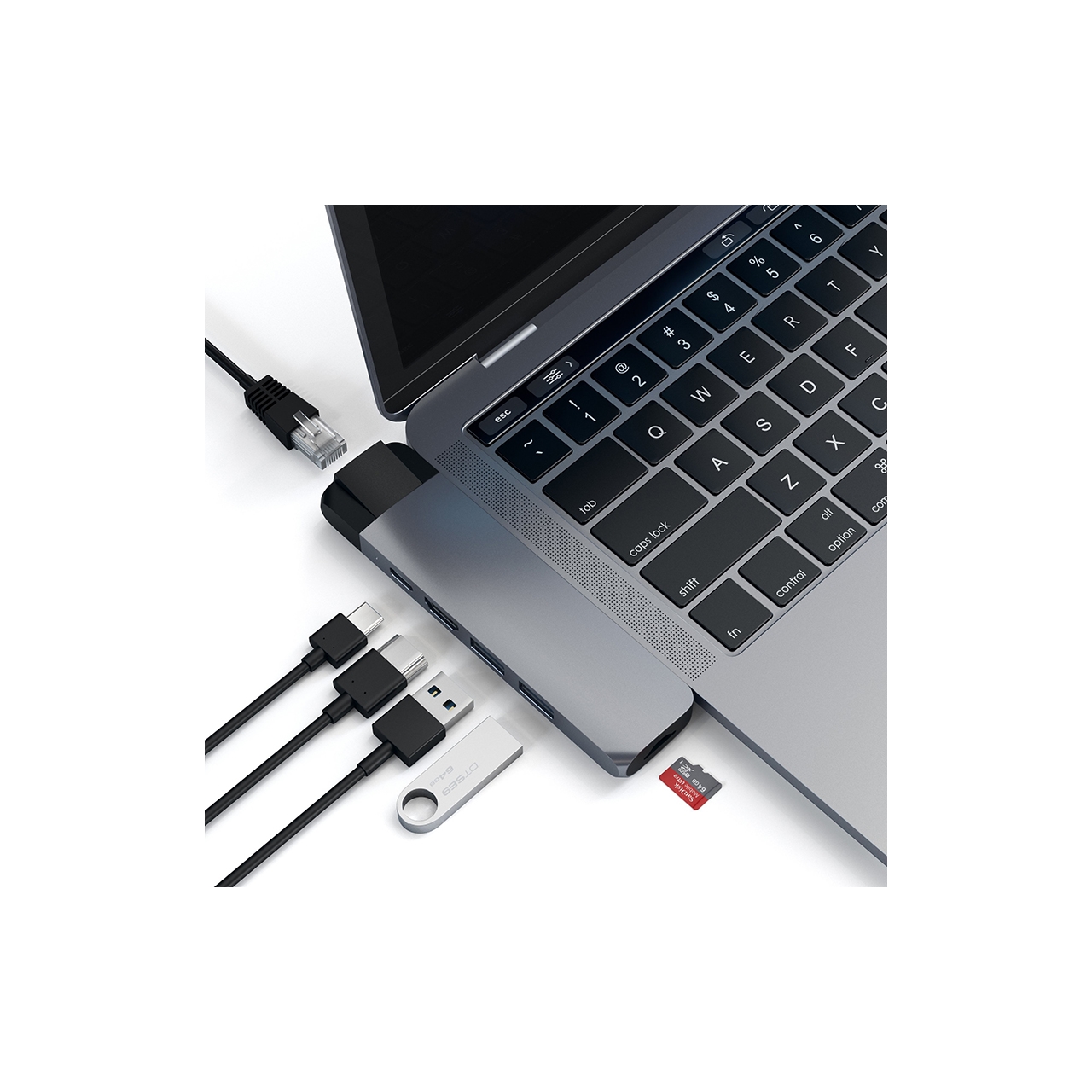 PRO HUB USB-C CON ETHERNET + HDMI 4K SPACE GRAY-2