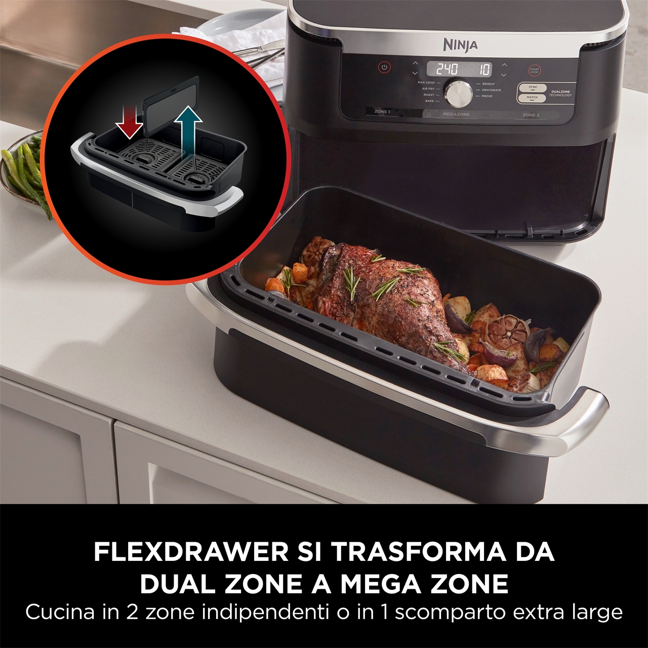 FRIGGITRICE AD ARIA NINJA FLEXDRAWER DA 10,4 L-5