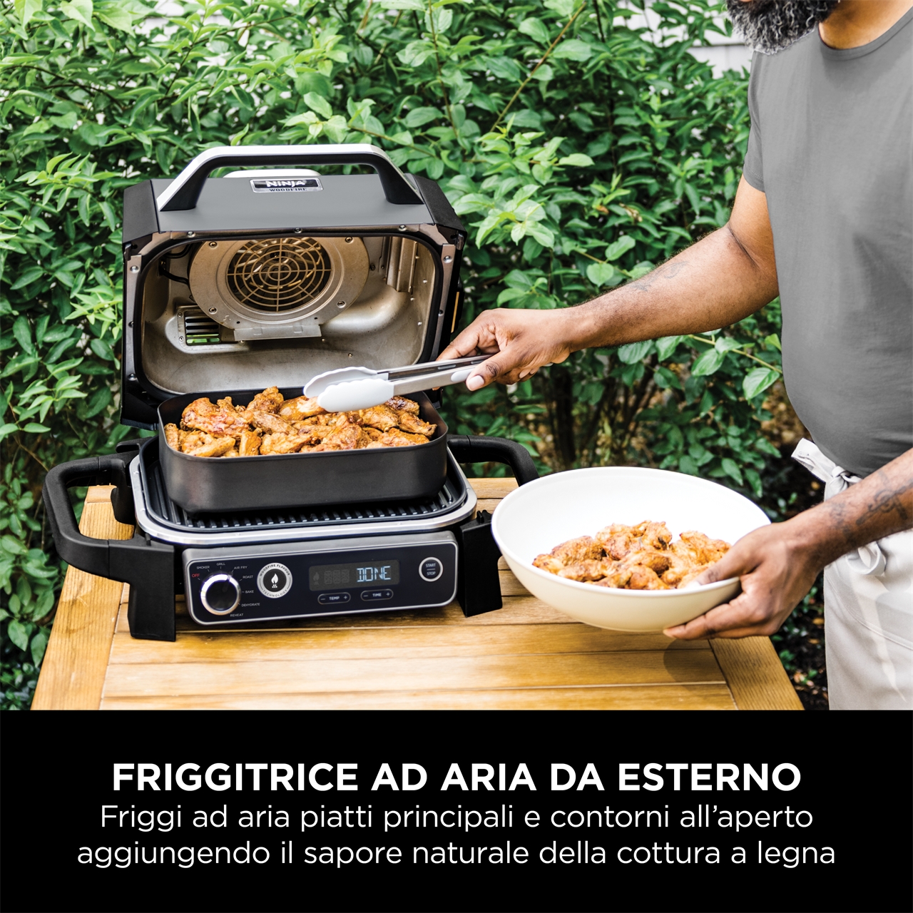 BARBECUE ELETTRICO CON AFFUMICATORE NINJA WOODFIRE OG701EU-7