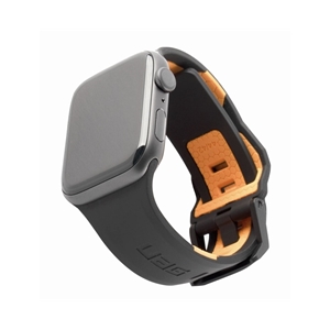 CINTURINO CIVILIAN STRAP PER APPLE WATCH 44 MM - NERO E ARANCIONE