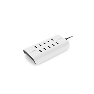 STAZIONE DI RICARICA 10 PORTE USB-A DA 2.4A - BIANCO