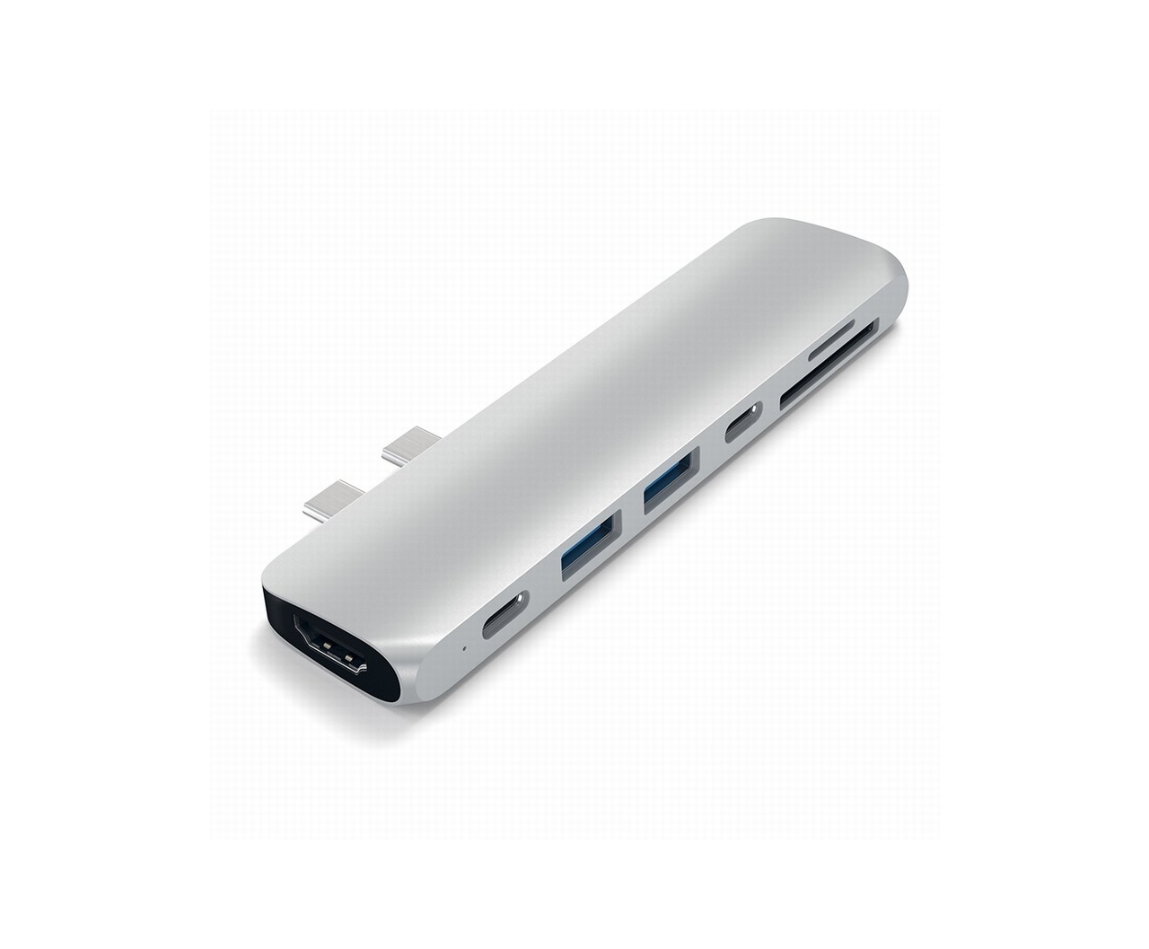 PRO HUB USB-C CON 4K HDMI + USB-C + CARD READER SILVER-0