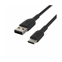 CAVO INTRECCIATO DA USB-C A USB-A 3M - NERO