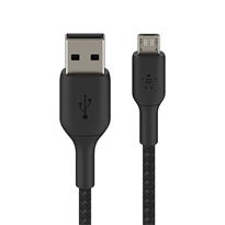 CAVO INTRECCIATO DA USB-A A MICRO-USB 1M - NERO