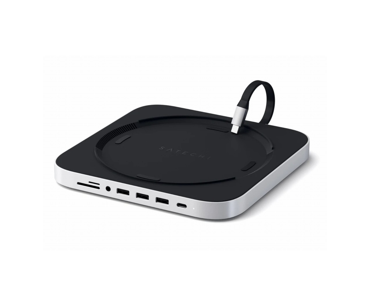 SUPPORTO CON HUB IN ALLUMINIO PER MAC MINI - SILVER-0