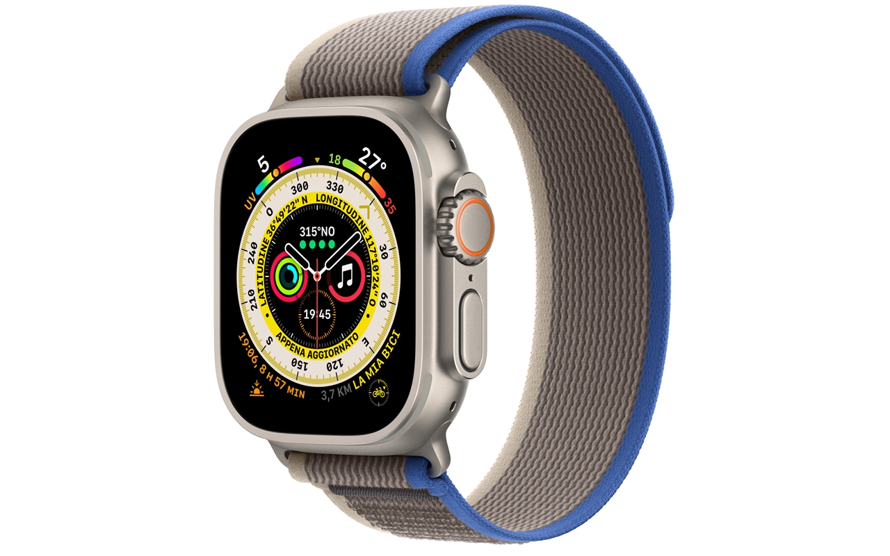 WATCH ULTRA GPS+CELL 49MM TITANIO - TRAIL LOOP BLU/GRIGIO M/L