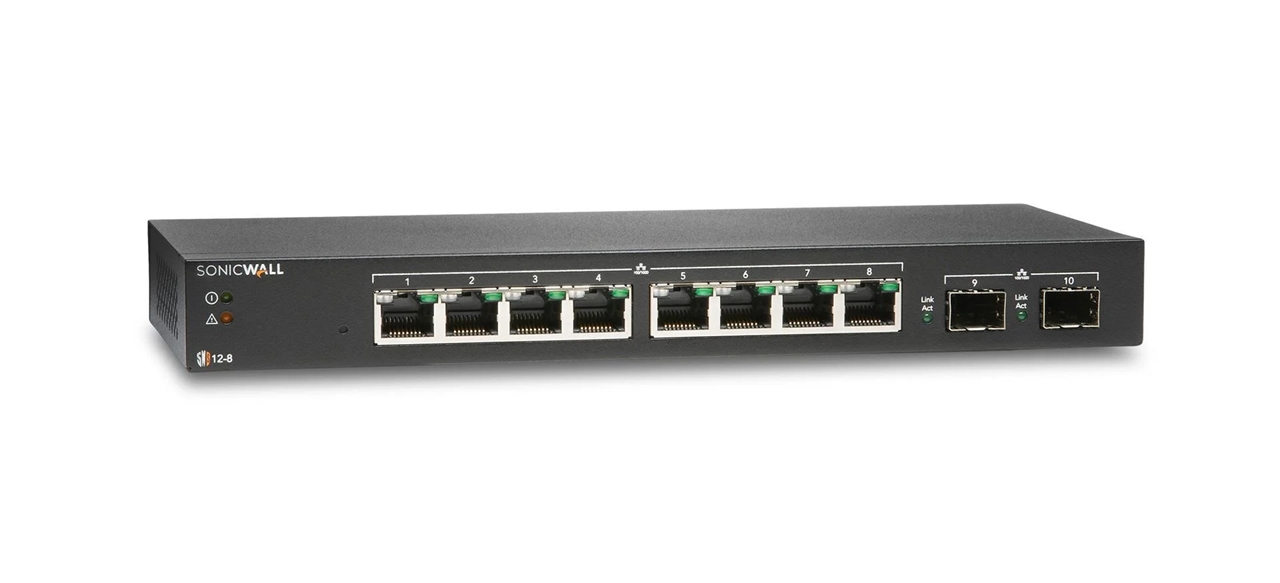 SONICWALL SWITCH SWS12-8 WITH WIRELESS NETWORK MANAGEMENT AND SUPPORT
1YR-0